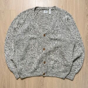 Vintage C.P. Company Long Sleeve Wool Blend Knit Cardigan Mens XL Gray 80s Boxy